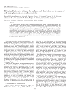 Britton-Simmons, Kevin H., et al. Habitat and
