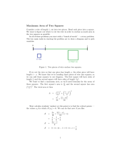 Maximum Area of Two Squares