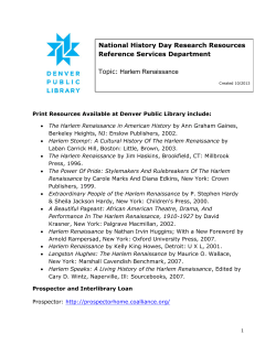 Harlem Renaissance - Denver Public Library Teens