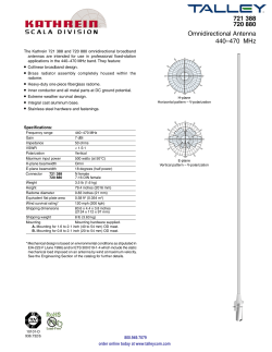 721 388 720 880 Omnidirectional Antenna 440–470 MHz