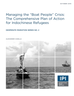 Managing the &ldquo;Boat People&rdquo; Crisis