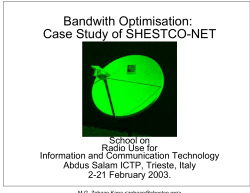 Bandwith Optimisation: Case Study of SHESTCO