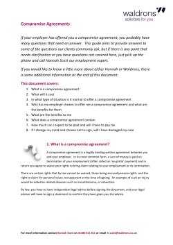 Compromise Agreements