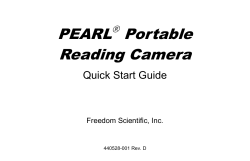 PEARL&reg; Portable Reading Camera