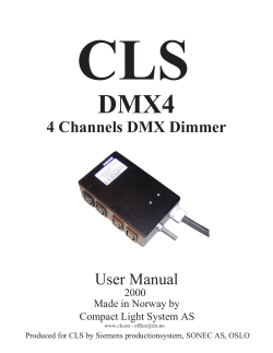 4 Channels DMX Dimmer User Manual