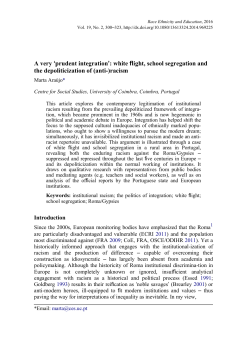 A very `prudent integration`: white flight, school segregation and the