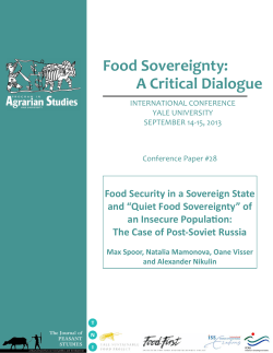 Food Sovereignty - Transnational Institute