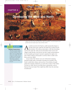 Developing the West and North - Mr. Zefferino`s Grade 8 Class Site