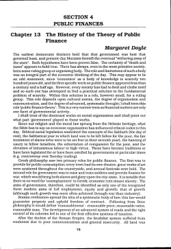 Chapter 13 The History of the Theory of Public Finance