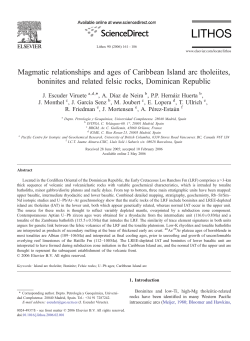 Magmatic relationships and ages of Caribbean Island arc tholeiites