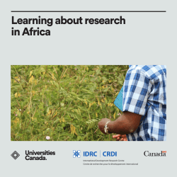 Learning about research in Africa
