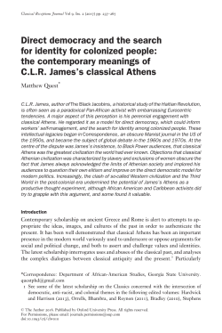 Direct democracy and the search for identity for colonized people