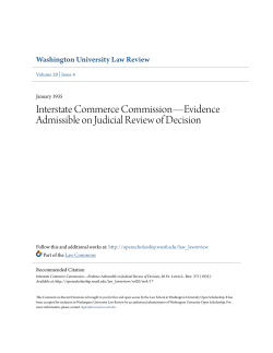 Interstate Commerce Commission&mdash;Evidence Admissible on