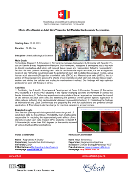 Effects of Sex Steroids on Adult Stem/Progenitor Cell