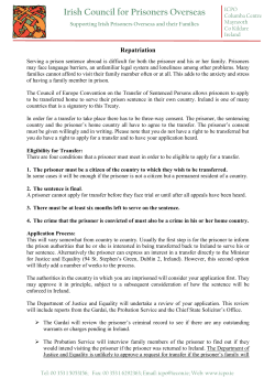 Factsheet for Pris - Irish Council for Prisoners Overseas
