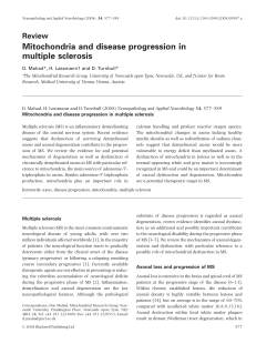 Review: Mitochondria and disease progression in multiple sclerosis