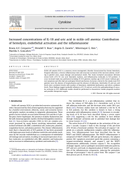 Increased concentrations of IL-18 and uric acid in sickle cell anemia