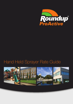 Hand Held Sprayer Rate Guide - Monsanto