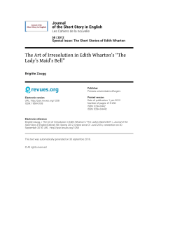 Journal of the Short Story in English, 58 | 2014