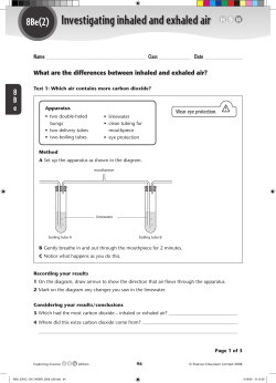 Investigating inhaled and exhaled air