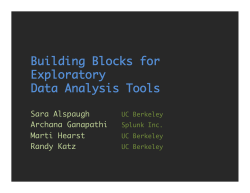 Building Blocks for Exploratory Data Analysis Tools