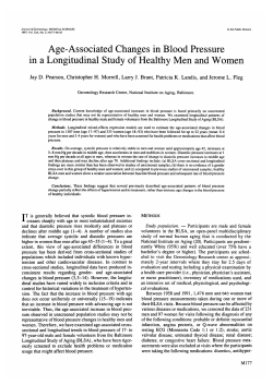 Age-Associated Changes in Blood Pressure in a