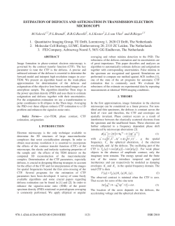 estimation of defocus and astigmatism in transmission electron