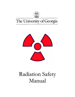 Radiation Safety Manual - Office of Research