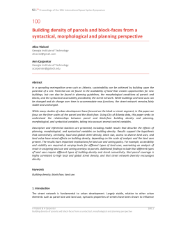 100 Building density of parcels and block-‐faces from a
