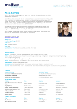 Alicia Gerrard - o`sullivan . the actors agent