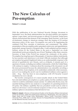 The New Calculus of Pre-emption