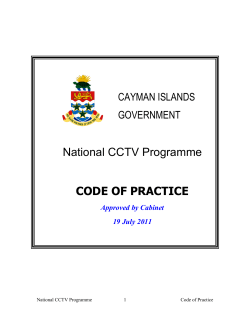 CCTV Programme Code of Practice