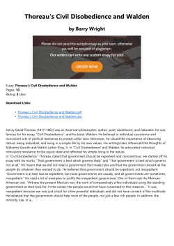 Thoreau`s Civil Disobedience and Walden