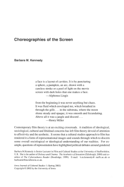 Choreographies of the Screen