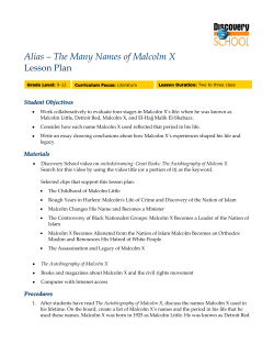 Alias &ndash; The Many Names of Malcolm X