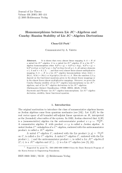 Homomorphisms between Lie JC