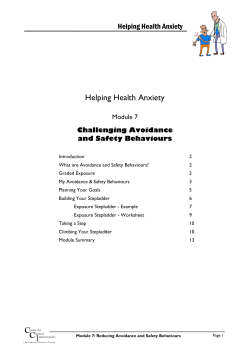 Challenging Avoidance and Safety Behaviours