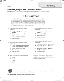 The Railroad - Pearson SuccessNet