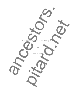 Miscellaneous Personal and Family Notes by John Lansdale