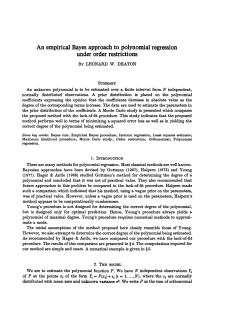 An empirical Bayes approach to polynomial regression under order