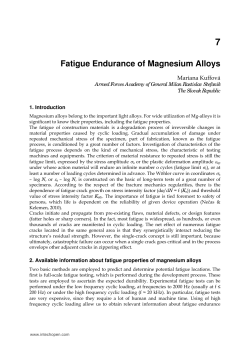 Fatigue Endurance of Magnesium Alloys