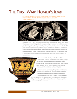 the first war:homer`s iliad