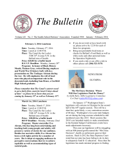 The Bulletin - Seattle School Retirees Association