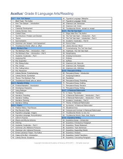 the Lesson List - International Academy of Science