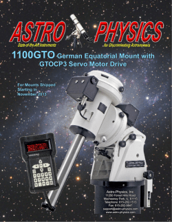 1100GTOGerman Equatorial Mount with GTOCP3 Servo Motor Drive
