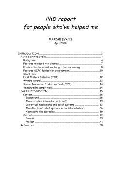 PhD report for people who`ve helped me