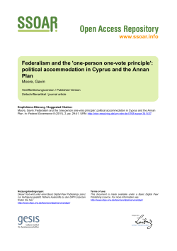 federalism and the `one-person one-vote principle`