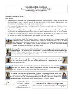 Stretches for Runners - Fort Collins Massage
