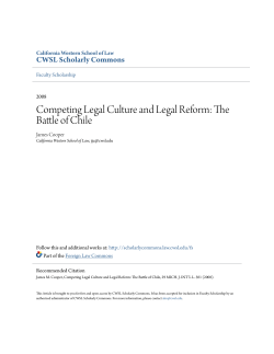 Competing Legal Culture and Legal Reform: The Battle of Chile