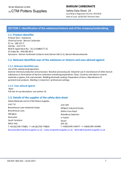 23 Barium Carbonate - CTM Potters Supplies